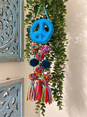Peace sign wall hanging